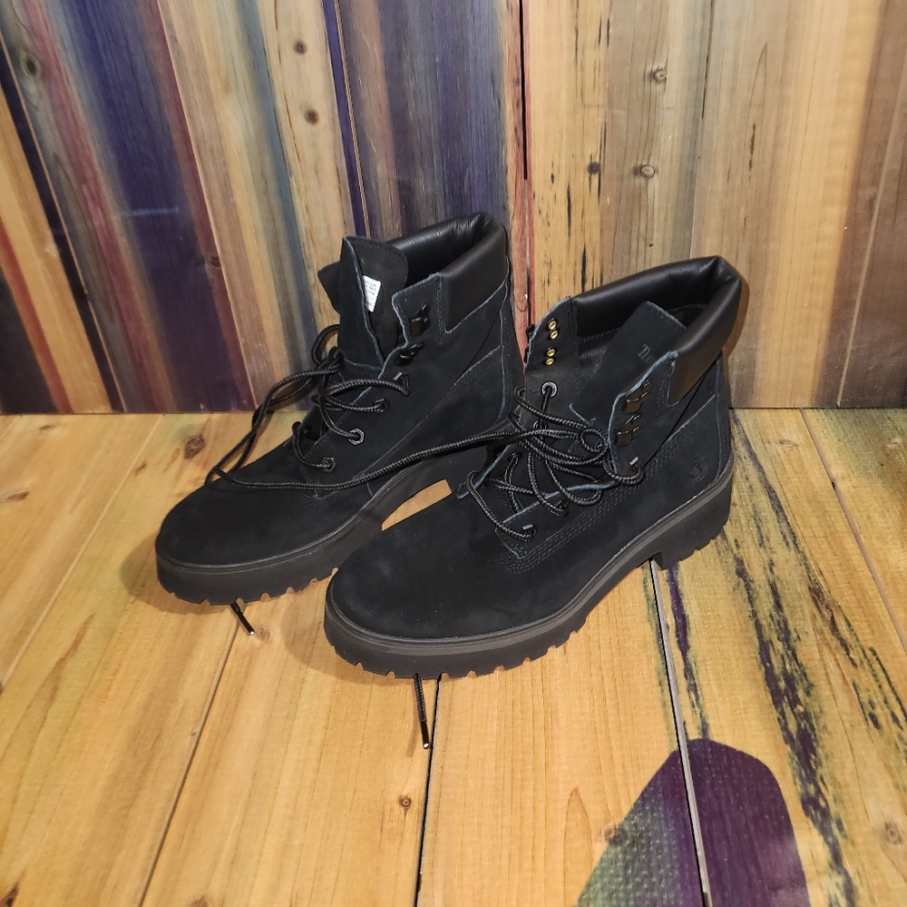 Black Suede Timberland Ankle Boots Sz8.5